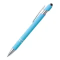 Bolígrafo metálico azul claro con punta de lápiz capacitivo para pantalla táctil - Azul Claro (Punta Táctil Negra)