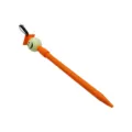 Bolígrafo naranja creativo con una cara sonriente y decoración de birrete de graduación - 0.7mm / Naranja
