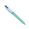 Retractable 4-color ballpoint pen with mint green barrel for office and student use - Light Green Barrel
