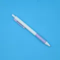 Leuke witte intrekbare balpen met een paarse grip, ideaal voor kantoor en schoolspullen - Paarse Houder Balpen / Kogelpunt 1,0 mm / Paarse Behuizing