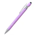 Bolígrafo retráctil de aluminio violeta con lápiz capacitivo 2 en 1 para pantallas. - Púrpura Claro (Punta Táctil Negra)