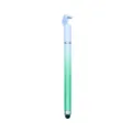 Lápiz táctil 2 en 1 para iPad y Android con degradado verde y punta suave de tela - Verde Degradado