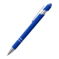 Bolígrafo capacitivo de aluminio azul con punta de estilete y clip plateado - Azul Real (Punta Táctil Azul)