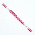 Rosaroter 2-in-1 kapazitiver Eingabestift mit feiner Disc-Spitze für Tablets und Handys - Fuchsia