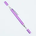 Metallisierter lila 2-in-1 Eingabestift mit Disc-Spitze und Kugelschreiber für Tablet - Dunkelviolett
