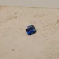 Macro view of deep blue cushion-cut cubic zirconia birthstone for DIY jewelry necklaces - September-Pendant Only (Without Chain)