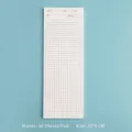 Blocco note a griglia verticale minimalista per pianificazione 50 fogli 25x9cm - Blocco Note Lungo a Griglia / 50 Fogli
