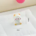 Süße Mini-Harz-Orange-Katzenfigur für Mikrolandschaften, Höhe 2,6 cm und Breite 2 cm - 1 Stück / Orange Katze - Stil A