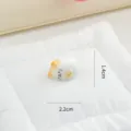 Süße Miniatur-Harzfigur der orangefarbenen Katze für Armaturenbrett und Schreibtisch - 1 Stück / Orange Katze - Stil C