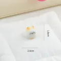 Süße Miniatur-Harzfigur kleine orange Katze für Mikrolandschaften und Autodekor, 2,0 cm - 1 Stück / Orange Katze - Stil E