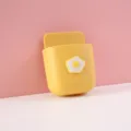 Cartoon wall-mounted punch-free storage box in yellow with cute egg detail - Fried Egg Style / Yellow