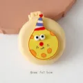 Portable yellow folding air cushion hair comb with cute cartoon character design - Cute Cheese / Yellow
