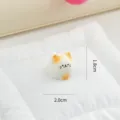 Niedliche Miniatur-Harzfigur einer orangefarbenen Katze für Auto- oder Schreibtischdeko - 1 Stück / Orange Katze - Stil F
