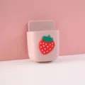 Pink wall-mounted cartoon storage box featuring a cute strawberry design decoration - Strawberry Style / Pink