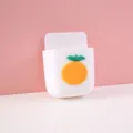 Wall-mounted white storage box with cute orange design for bedroom or living room - Orange Style / White