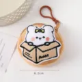 Schattige pluche konijn portemonnee sleutelhanger, 8,2 cm voor tassen - Konijn / Ronde Stijl