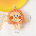 Lindo llavero de peluche de sol naranja con accesorio de clip de plástico blanco para bolso - Sol Lindo
