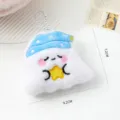 Cute plush cloud doll pendant with sleeping cap and bead chain 9.2x7.2cm - Star Ghost (A0625) / 9.2x7.2cm