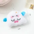 Cute white plush cloud keychain with blue wings, size 11x7cm soft doll - Angel Ghost (A0625) / 11x7cm