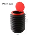 Poubelle de voiture pliable avec couvercle, dimensions: 23,5 cm de haut et 18 cm de large - Avec couvercle / 4L