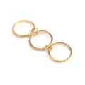 Minimalist triple-layer stacked gold ring made of durable titanium steel for women - Three-Layer Gold Matte (B-70-2) / Polished & Matte Combination