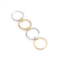 Minimalist titanium steel multi-layer stacked rings in mixed metallic tones - Mixed Gold Silver Rose Gold