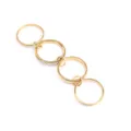 Minimalist gold-finished multi-layered stacked rings set with rhinestone detail - Four-Link Rhinestone Style