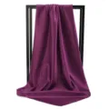 Elegant solid purple silk square scarf draped on frame for fashion head wrap - 90*90cm / Fuschia