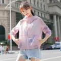 Breathable women's pink printed sun protection jacket for outdoor summer wear - 3XL / Tops / Pink Camo
