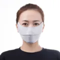 Masque de protection solaire en soie glacée grise avec protection oculaire - Taille unique / Gris