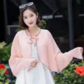 Châle de protection solaire en mousseline rose pour femme, variante d'été légère - 100-135CM / Champagne