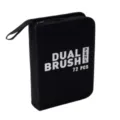 Portable black carrying case designed for a professional 72-piece dual brush pen set - 72 Colors
