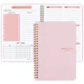 Pink non-dated weekly planner spiral notebook with habit tracker and to-do list sections - Classic Pink
