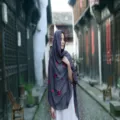 Gray cotton linen scarf with red floral embroidery for ethnic style fashion - 90x180cm / Gray