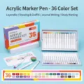 36 Farben professionelles Acryl-Marker-Set mit weichen Spitzen für Hobbykünstler - 36 Farben Acrylmarker Geschenkset