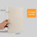 16K Μπλοκ ιχνογραφίας με λινό εξώφυλλο 160 GSM 120 σελίδες 26x19cm για τέχνη - 16K麻布素描本 / 60 Κάρτες