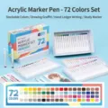 Professionelles 72-Farben-Acrylmarker-Set mit weichen Spitzen für Zeichnen und Journaling - 72 Farben Acrylmarker Geschenkset