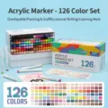 126 Farben Profi-Acrylmarker-Set mit Softspitzen für die Malerei - 126 Farben Acrylmarker Geschenkset