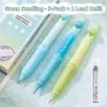 Cute ergonomic mechanical pencil set with soft grip and 0.9mm HB lead refills set - Sprout / 3支装+1盒替芯