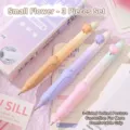 Cute pastel 3-pack mechanical pencils with soft posture correction grip for students - Small Flower / 3pcs