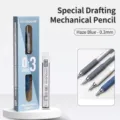 Smog Blue 0.3mm mechanical pencil set with refill lead and built-in eraser - 1 Piece + 20 Leads / 0.3mm / Haze Blue
