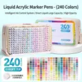240 Colors Acrylic Markers Set with Soft Tip and Large Carrying Case for Artists - Direct Liquid Soft Tip Marker / 240 Colors Set