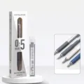 Starry silver 0.5mm metal mechanical pencil with non-slip soft grip and lead refills - 1 Piece + 20 Leads / 0.5mm / Interstellar Silver