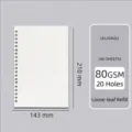 Professionelle A5 karierte Loseblatt-Papiernachfüllung mit 20 Löchern und 80 g/m² - A5 Gitter-Nachfüllpackung / 20 Löcher / 60 Blatt