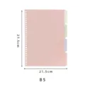 Hochwertiges B5 rosa PP Loseblatt-Notizbuch Trennblatt Cover mit Maßen 27,5x21,5cm - B5 Trennblatt / Größe B5