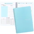 Sky blue non-dated weekly planner spiral notebook with functional habit tracker page - Blue (Classic)