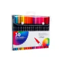 36 colors dual-tip soft brush markers and watercolor pen set for art drawing - Black Pen Barrel / 36 Colors