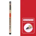Professional black fineliner drawing pen featuring a 1mm hard tip and waterproof archival ink - 1.0mm