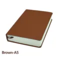 Brown A5 thickened blank sketchbook with leather-texture cover for professional art drawing - Brown-A5
