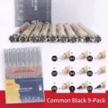 Set of 9 professional black art fineliners with varied tip sizes for sketching - 9 Pieces Set